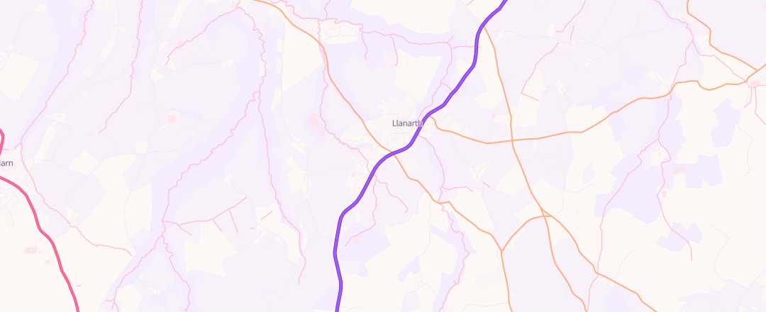 Map showing A M J Garage Services Limited, Ceredigion