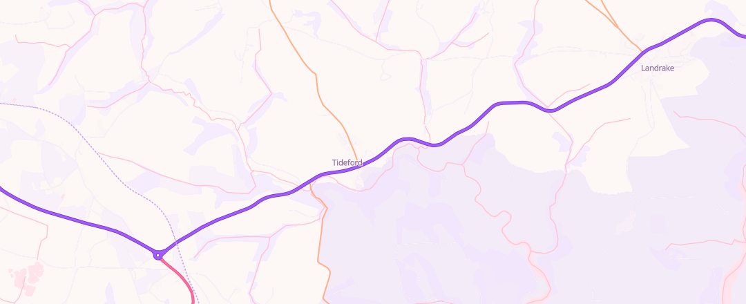 Map showing Riverside Garage, Saltash