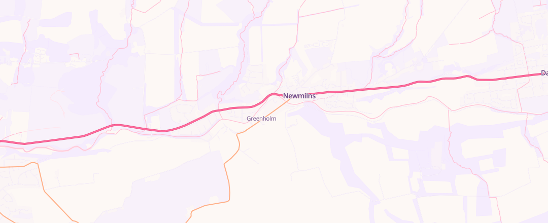 Map showing Fleetpoint, Newmilns