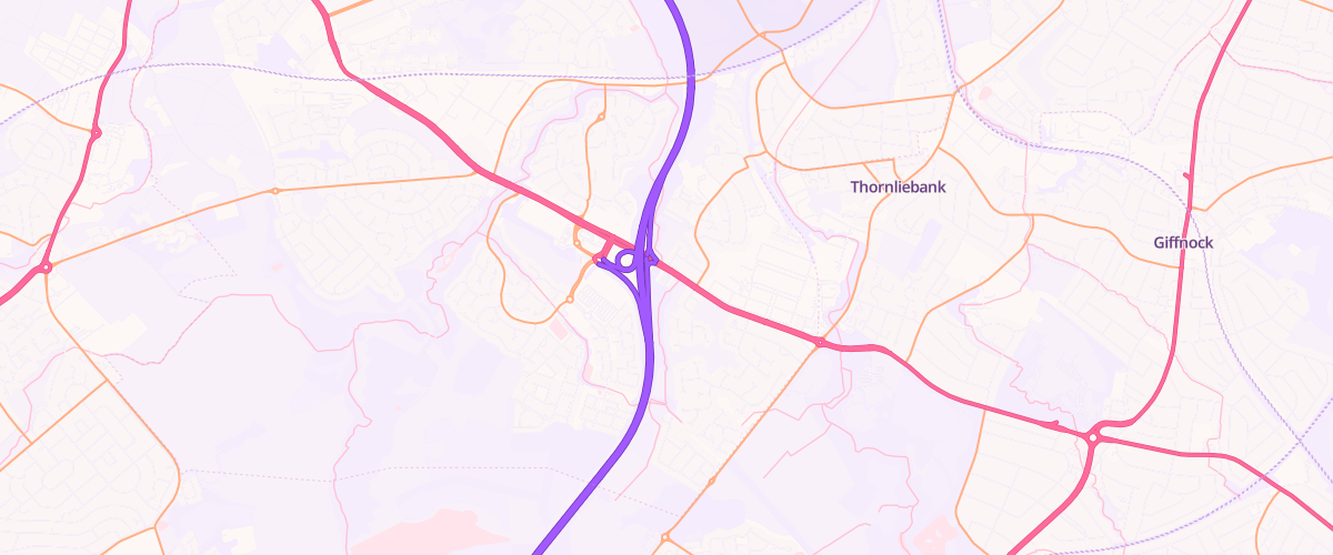 Map showing the location of Eg Nitshill Pfs