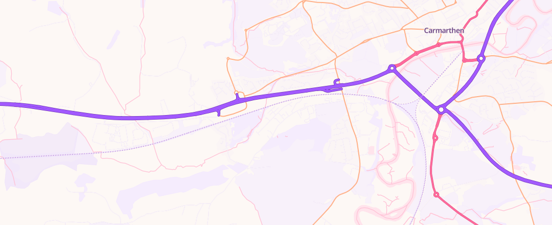 Map showing Gordons Garage Limited, Carmarthen
