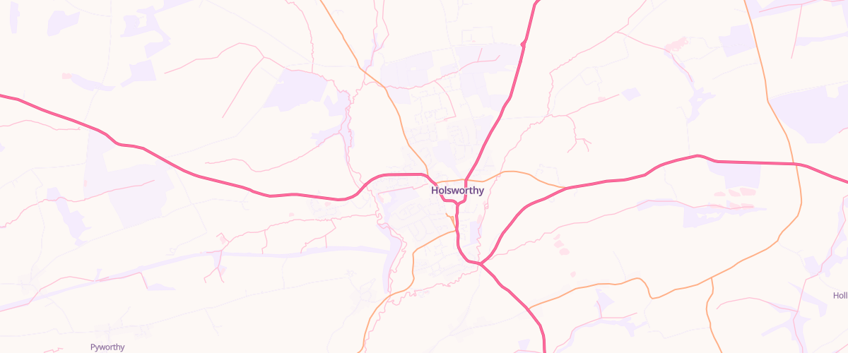 Map showing the location of Holsworthy Sf Connect