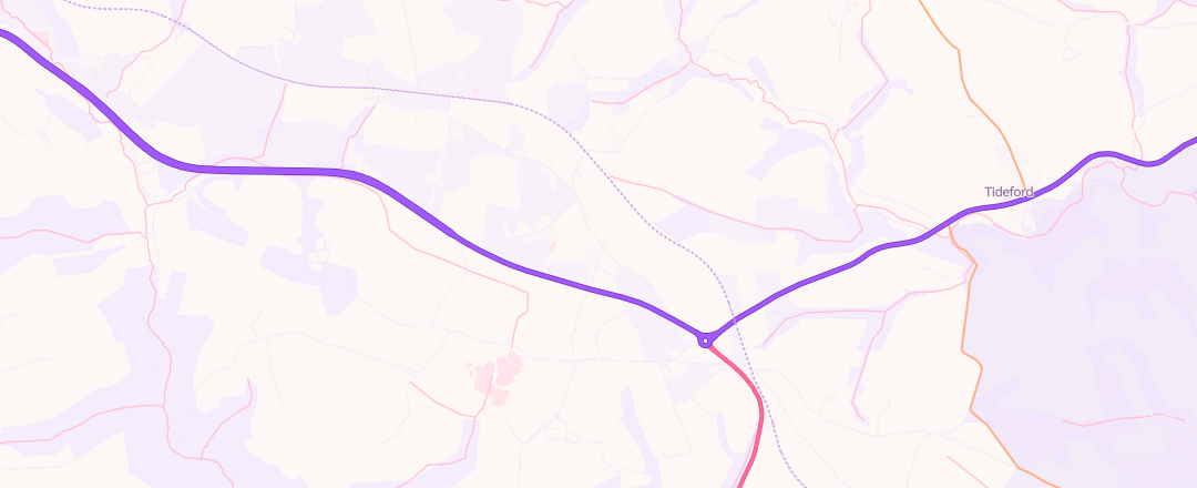 Map showing Polyne Garage, Saltash
