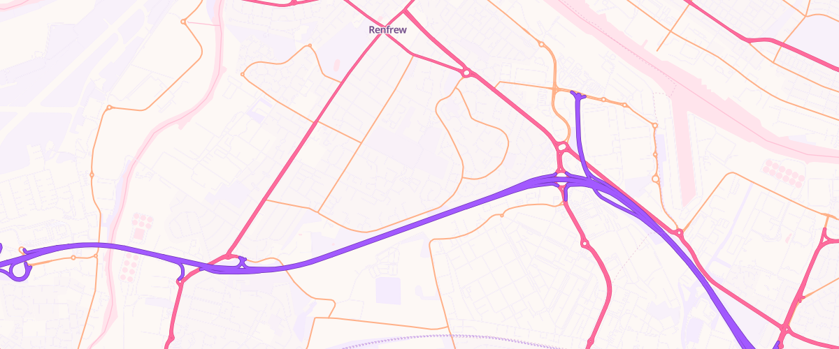 Map showing the location of Renfrew Superstore Petrol Filling