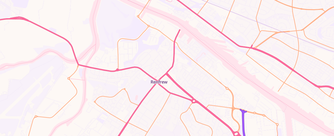 Map showing Singh's Garage, Renfrew