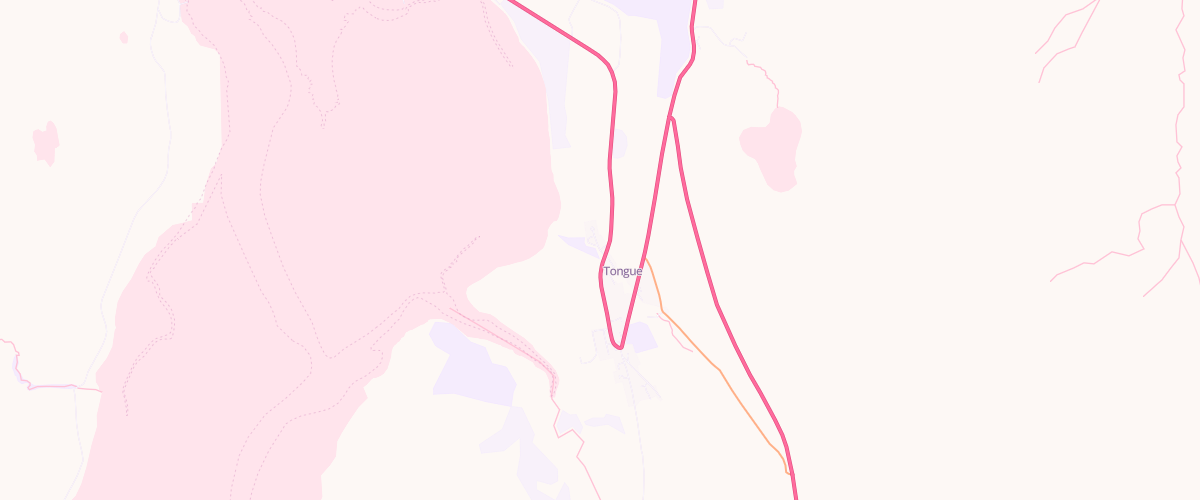 Map showing the location of Tongue Filling Station