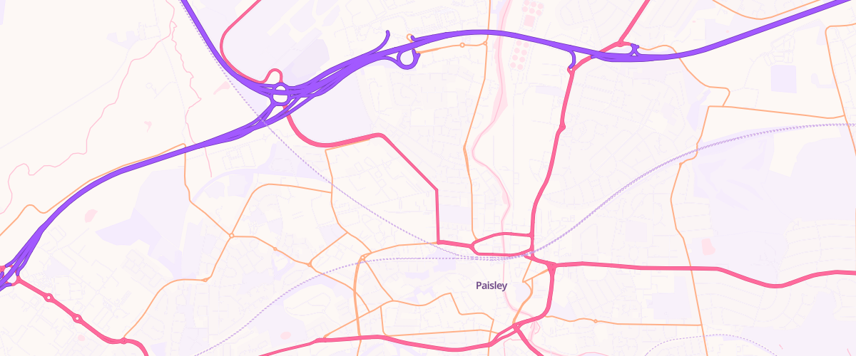 Map showing the location of Mfg Greenock Road