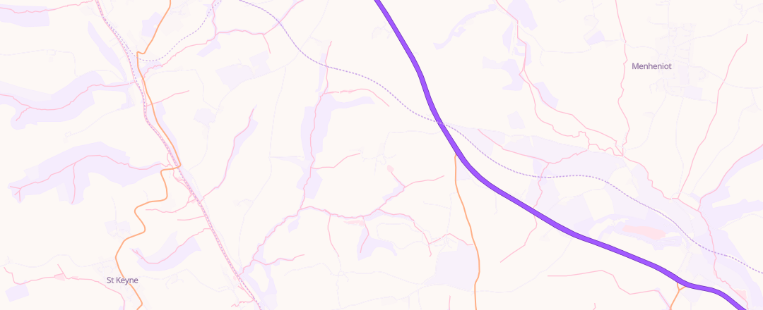 Map showing Liskeard Mot Centre, Liskeard