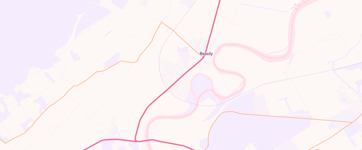 Map showing the location of Bridgend Filling Station