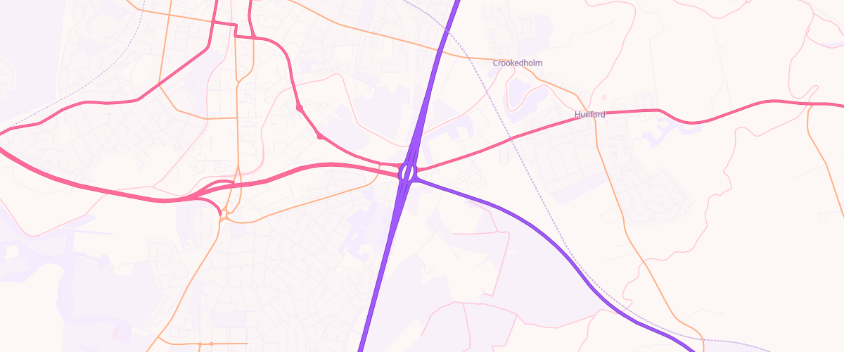 Map showing the location of Mfg Kilmarnock