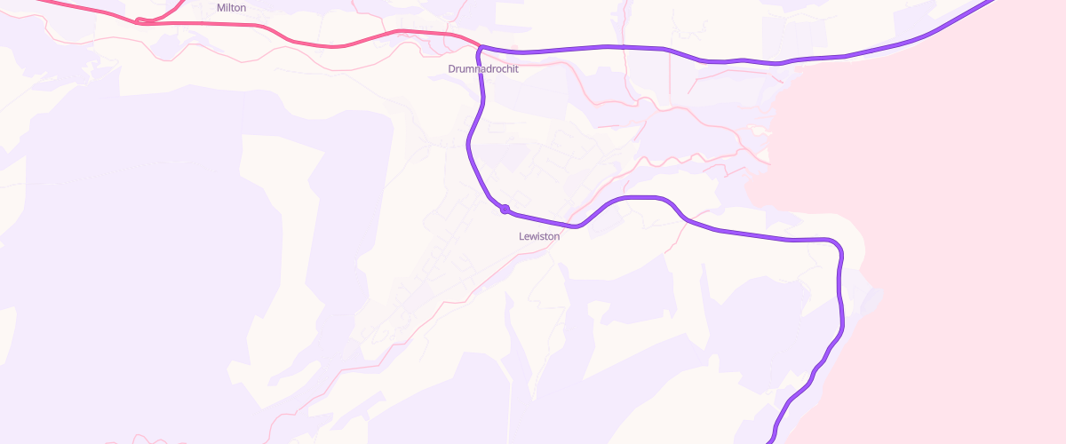 Map showing the location of Lewiston Garage Drumnadrochit
