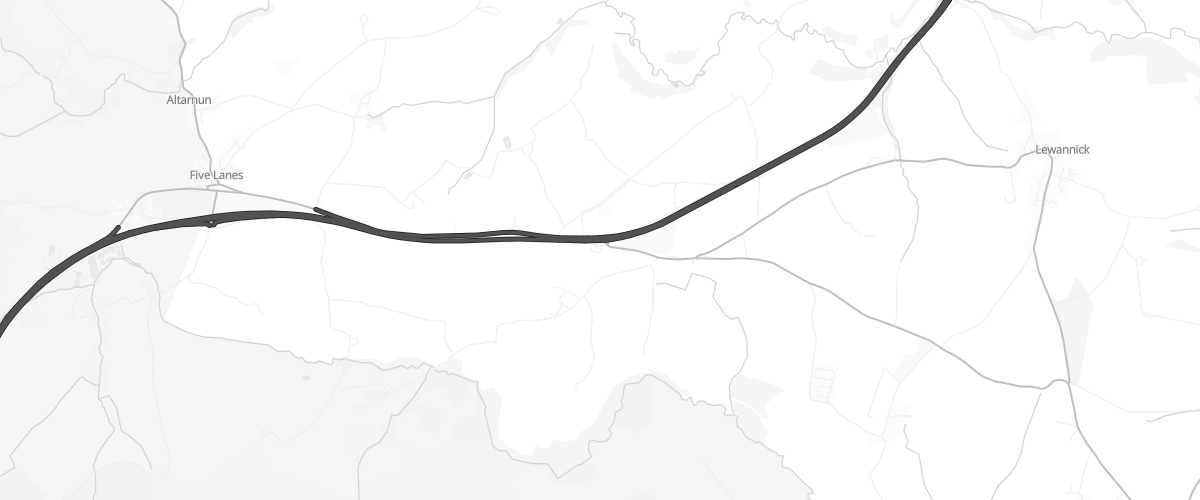 Map showing the location of Mfg Bodmin Moor Services