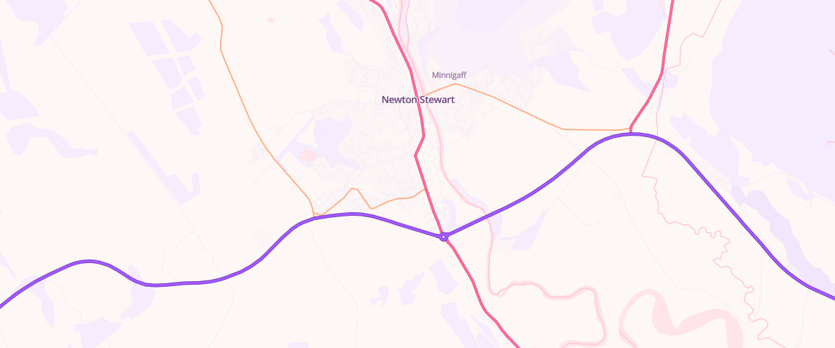 Map showing the location of Mccreadie Of Newton Stewart