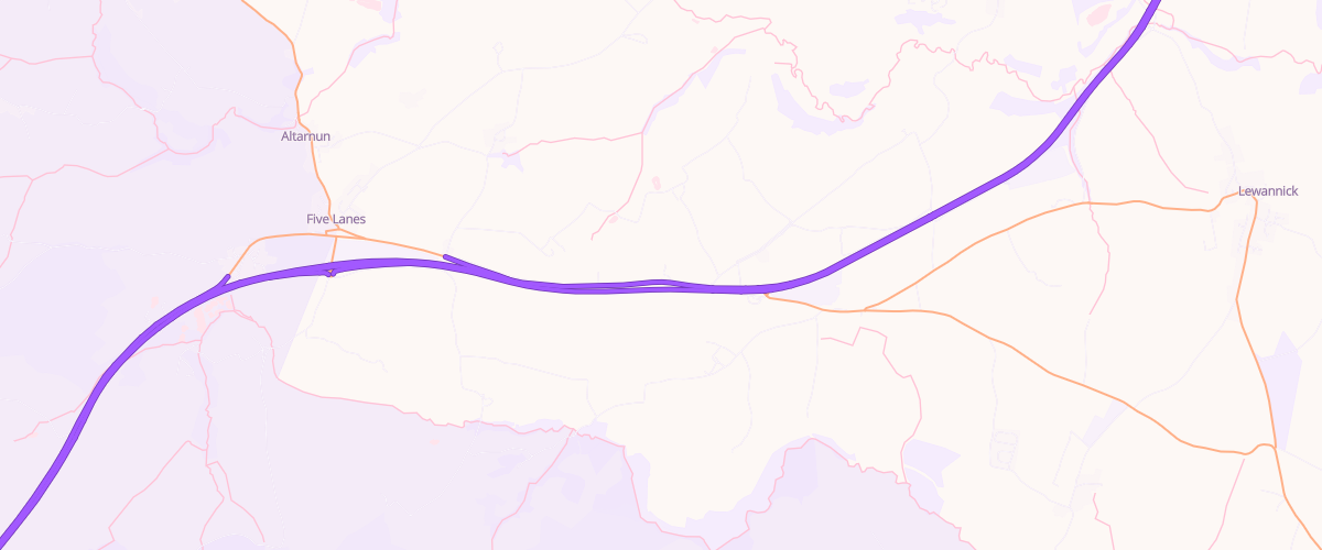 Map showing the location of Mfg Bodmin Moor Services