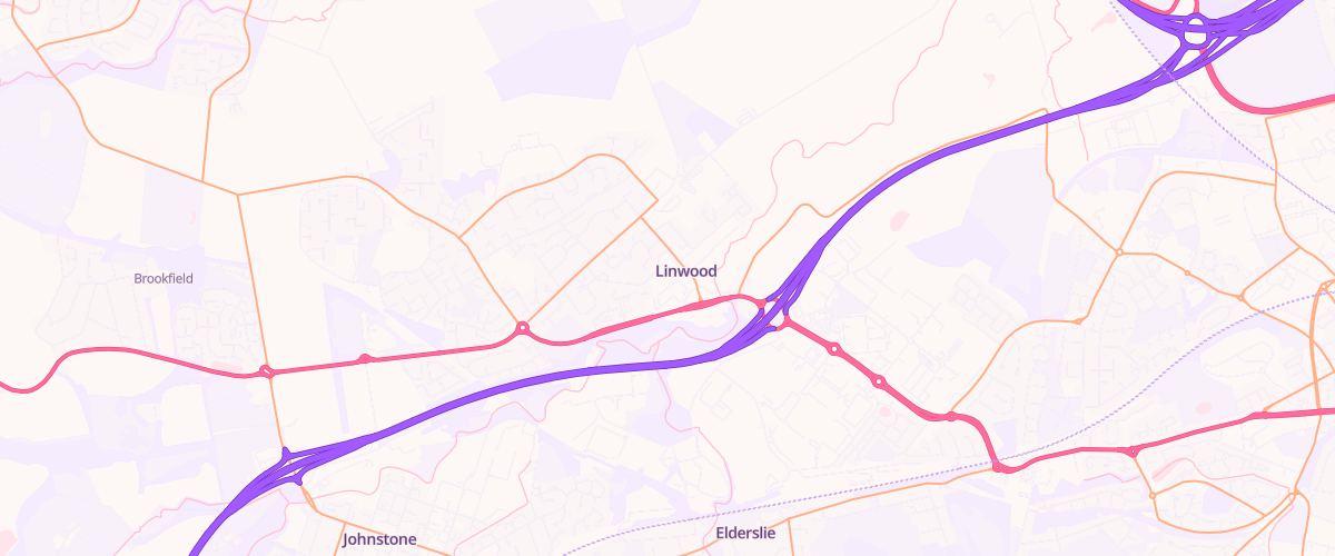 Map showing the location of Linwood Superstore Petrol Filling