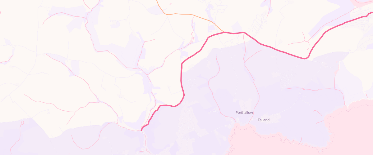 Map showing the location of Polperroparkservicestation