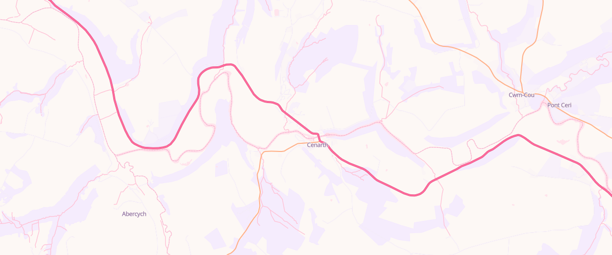 Map showing the location of Siop Y Ffrydiau