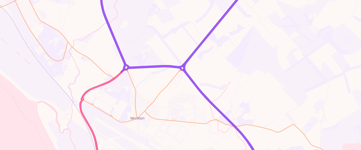Map showing the location of Monkton Sf Connect