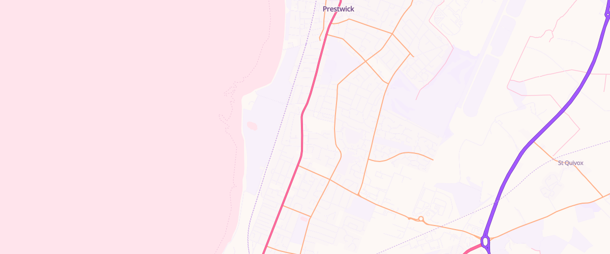 Map showing the location of Sainsburys Prestwick