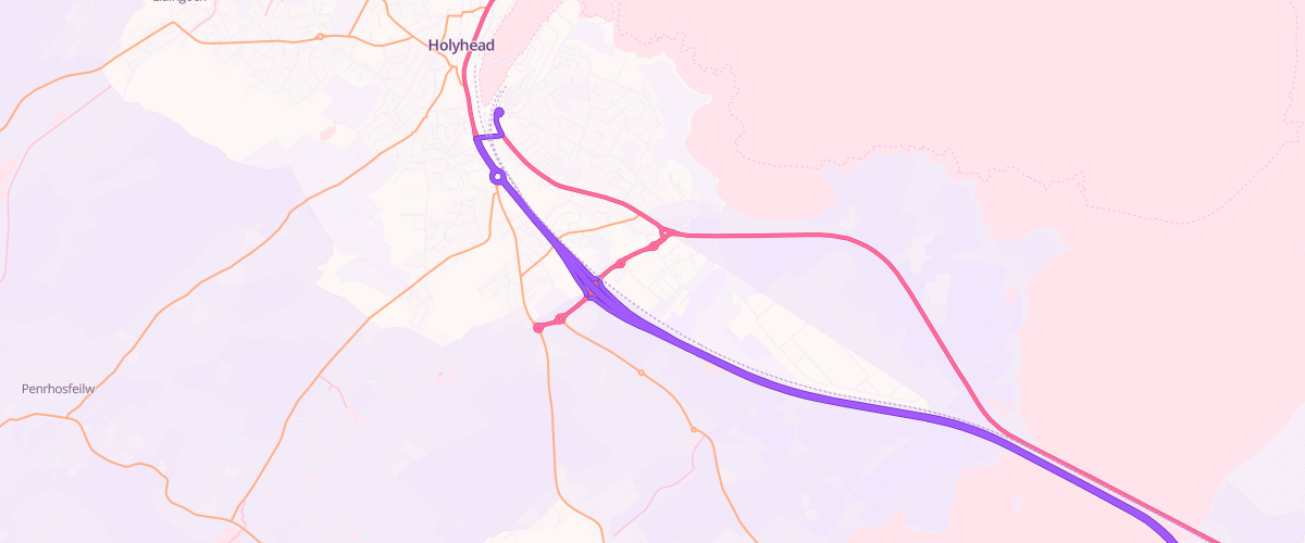 Map showing the location of Mfg Morrisons Holyhead
