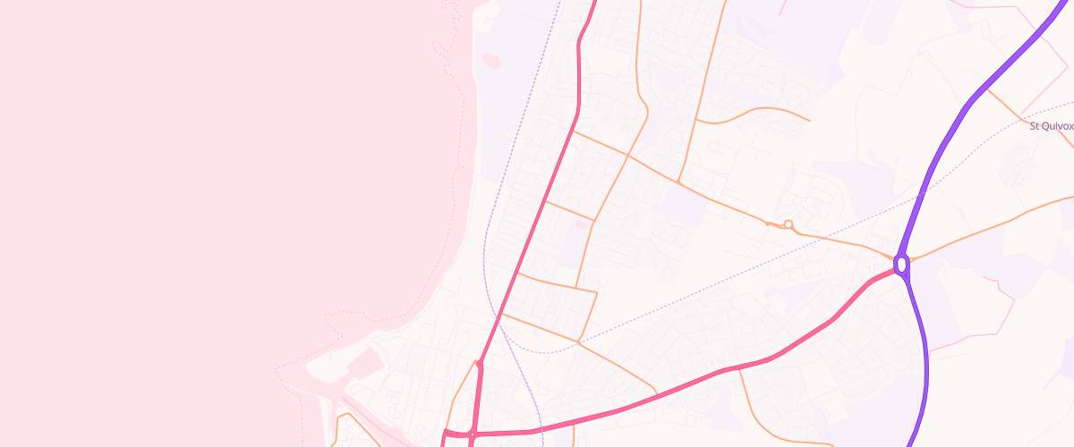 Map showing the location of Ayr Service Station