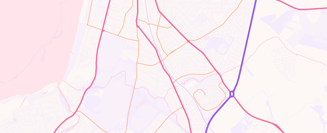 Map showing Kwik-Fit, Ayr