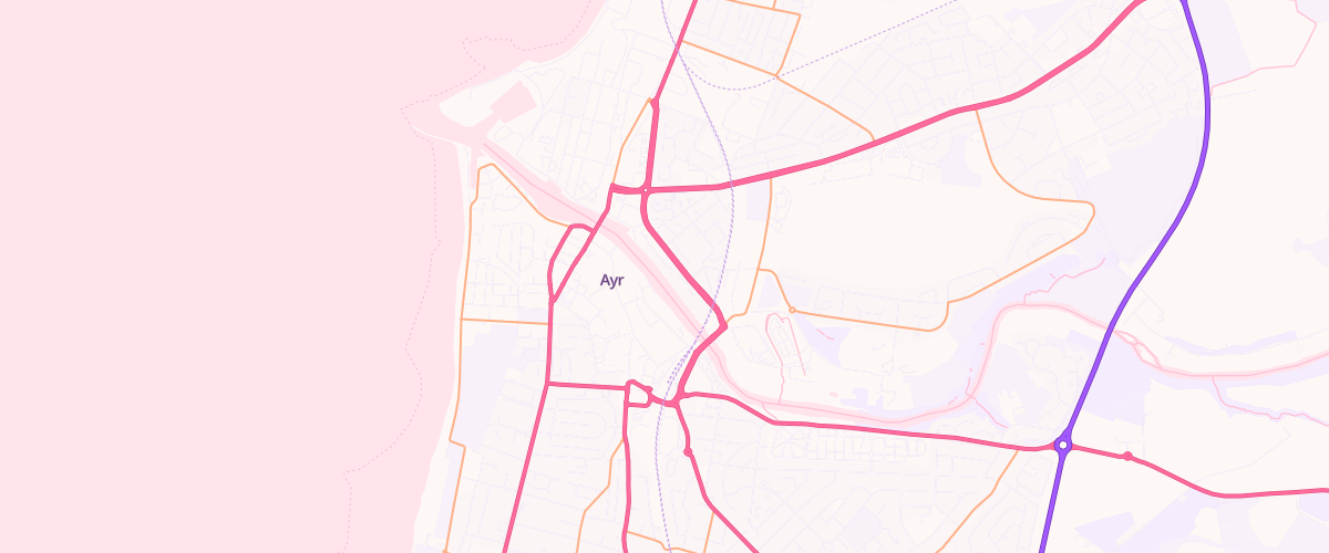Map showing the location of Tam O'shanter Filling Station