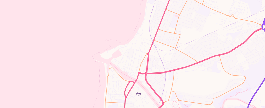 Map showing J.T.V.S, Ayr