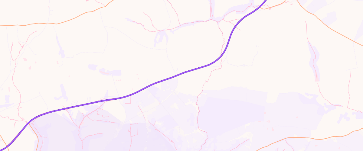 Map showing the location of Vst Llanteg Services Station