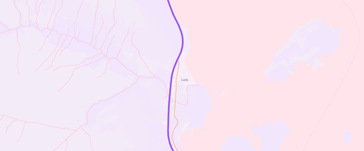 Map showing the location of Luss Filling Station