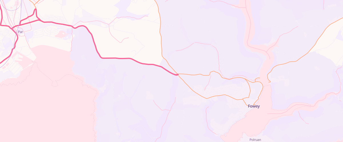 Map showing the location of The Fowey Farm Shop