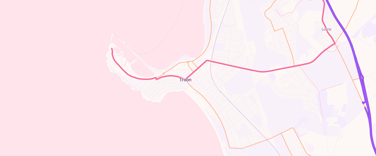 Map showing the location of Mfg Morrisons Troon