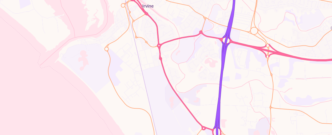 Map showing Arnold Clark, Irvine