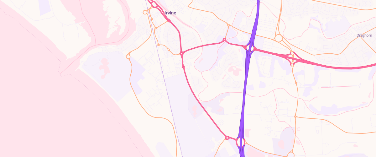 Map showing the location of Springbank Service Station