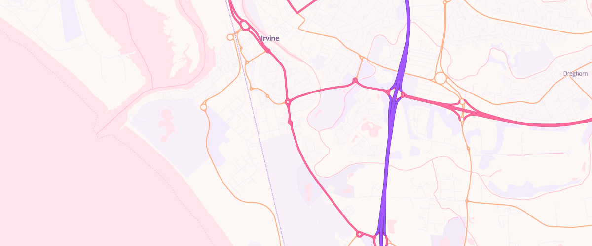 Map showing the location of Sainsburys Irvine