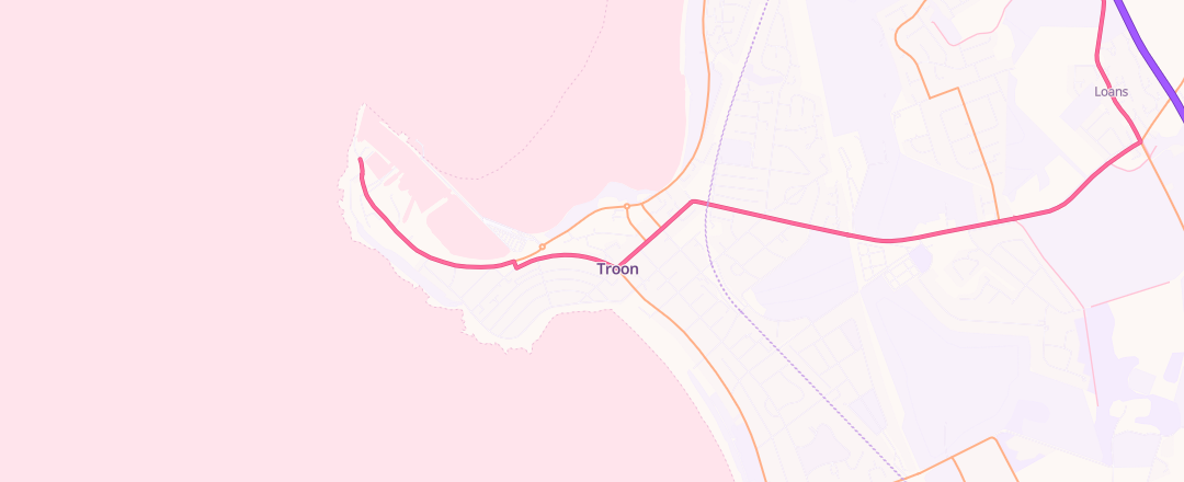 Map showing T Johnstone Garage Services, Troon