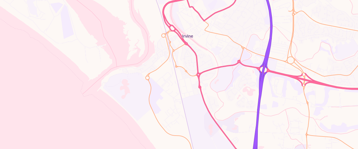 Map showing the location of Irvine Riverway Extra Petrol