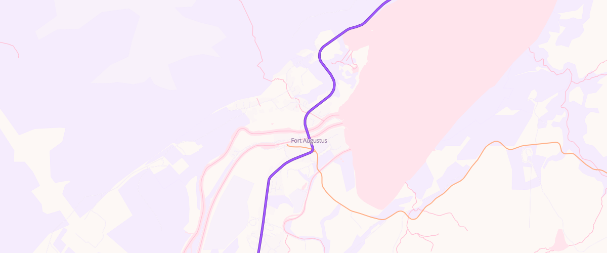 Map showing the location of Great Glen Filling Station