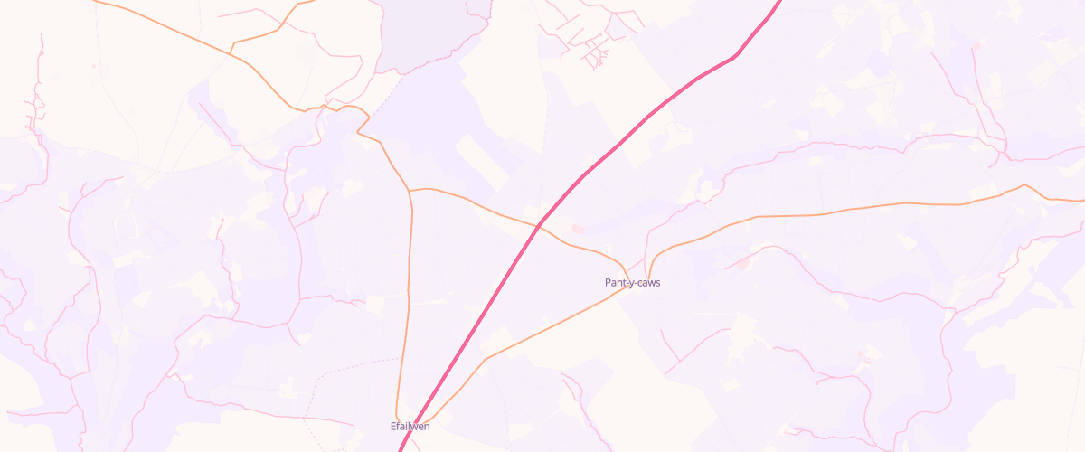 Map showing the location of Glandycross Service Station