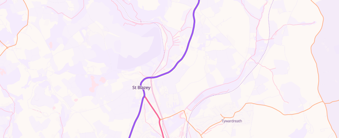 Map showing Annears Garage, Par
