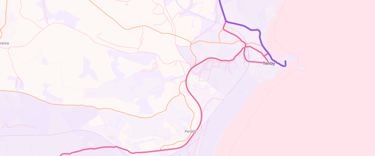 Map showing the location of Kiln Park Service Station