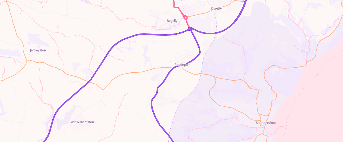 Map showing the location of Old Pump Filling Station