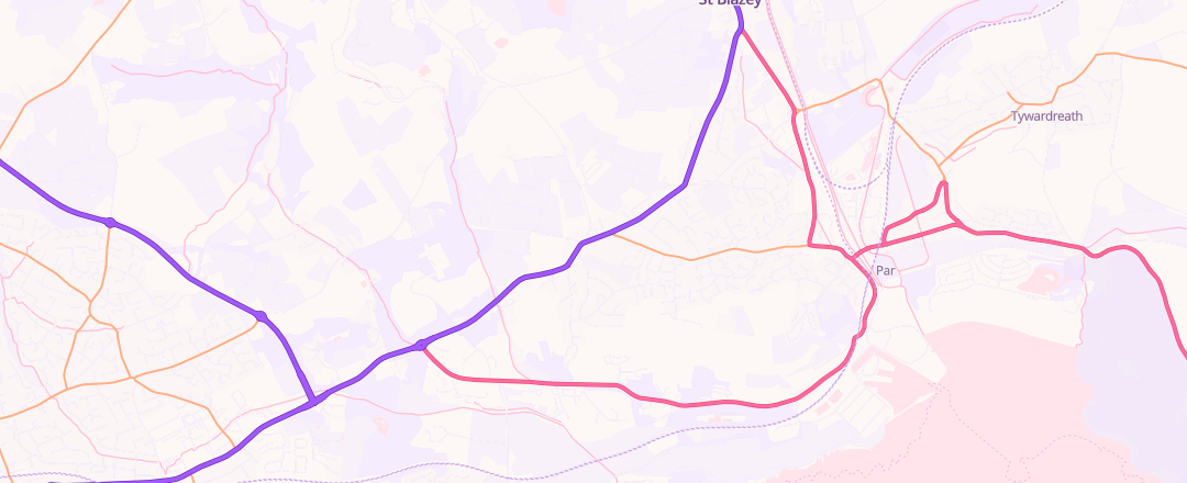 Map showing Biscovey Garage Ltd, Par