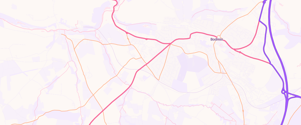 Map showing the location of Cornish Garage