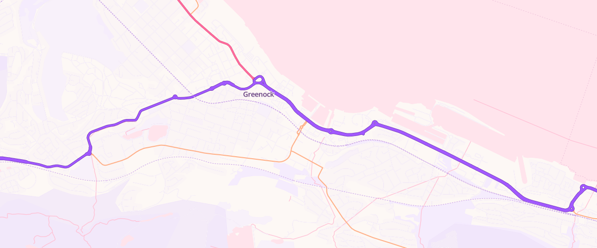 Map showing the location of Mfg Morrisons Greenock