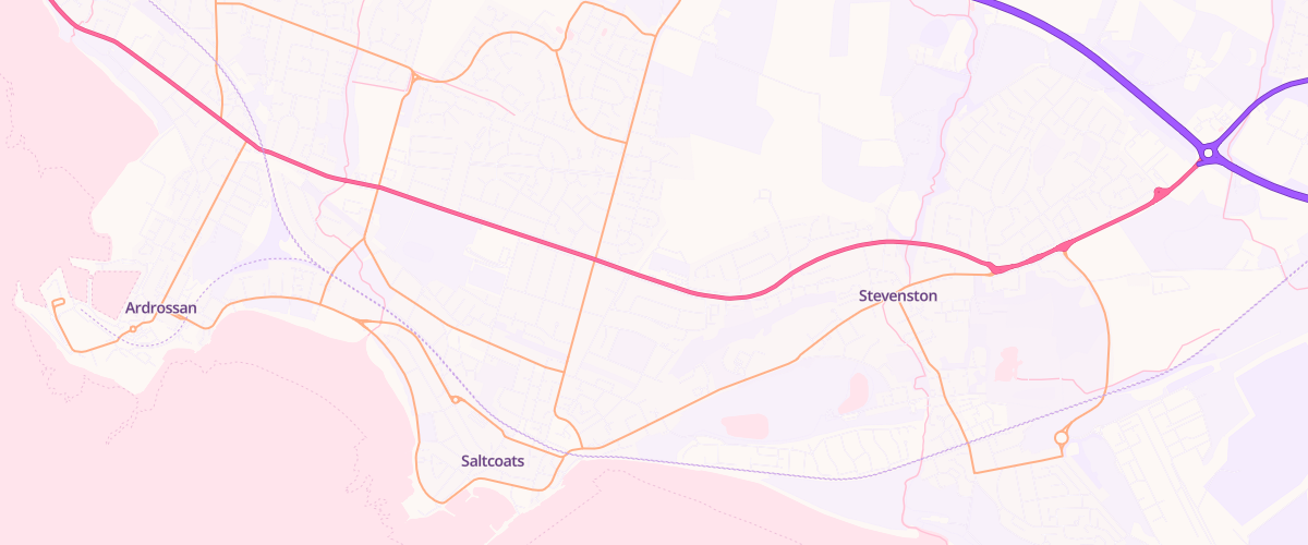 Map showing the location of Mayfield Service Station