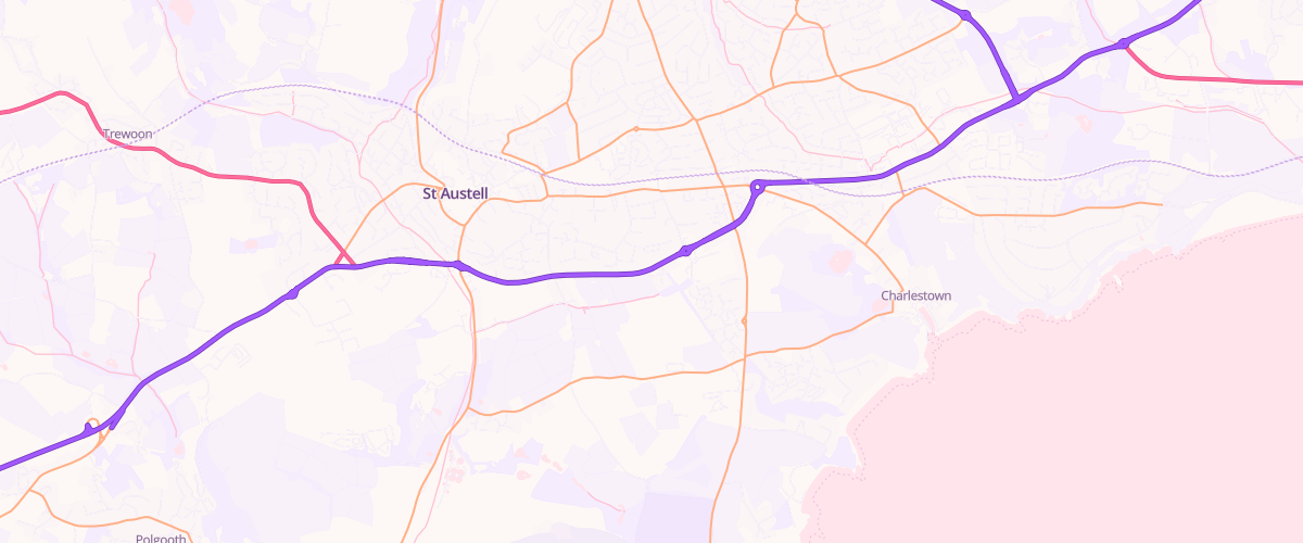 Map showing the location of Bypass Service Station