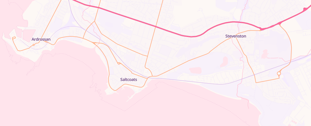 Map showing Rightcars Ltd, Saltcoats