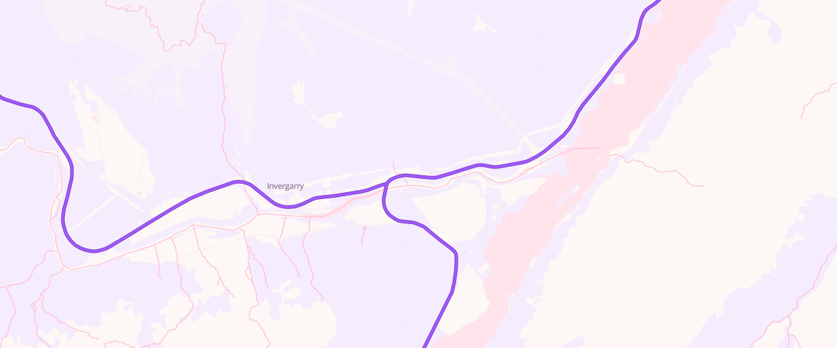 Map showing the location of Glengarry Filling Station