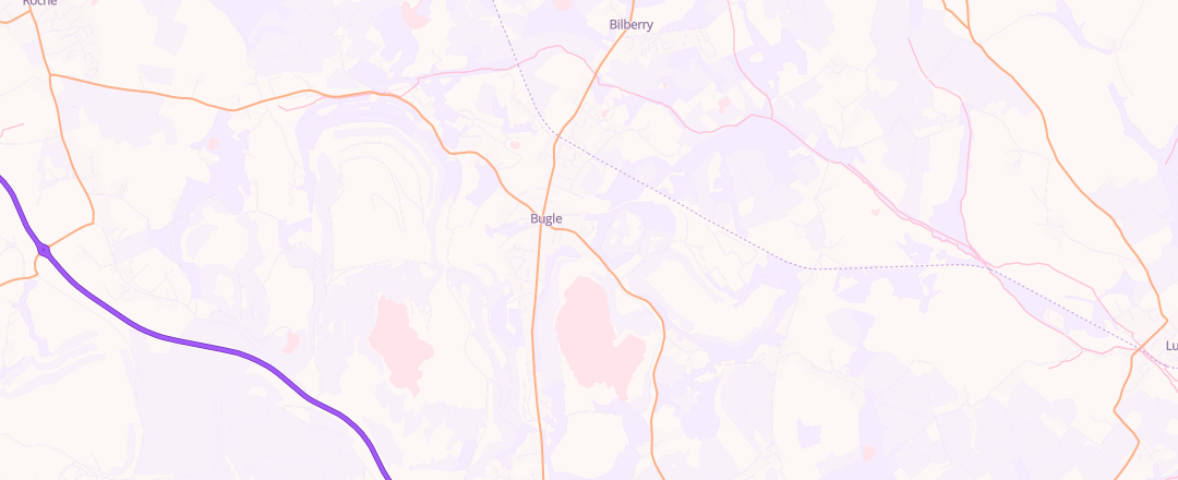Map showing Kevin Orchard Garage, St Austell